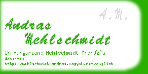 andras mehlschmidt business card